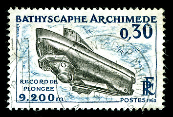 Image showing vintage french stamp