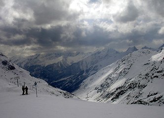 Image showing Mountains and clouds