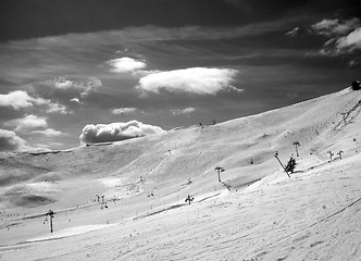 Image showing Snow and clouds