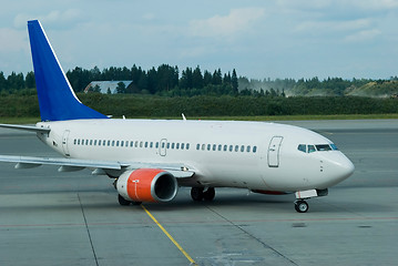 Image showing Passenger airplane at airport