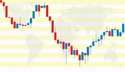 Image showing Business graph, Candle, World