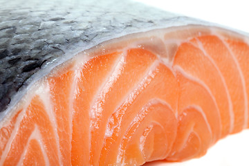 Image showing Close up photo of fresh salmon