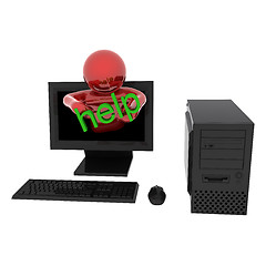 Image showing Person in computer with text 