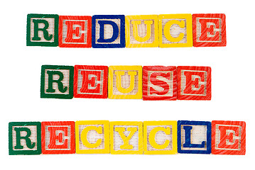 Image showing Reduce Reuse Recycle