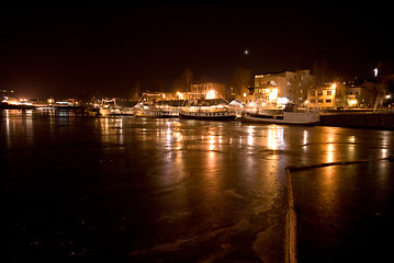 Image showing Ferry in the night