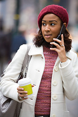 Image showing Woman On Her Cell Phone