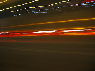 Image showing speeding light trails