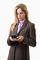 Image showing Woman texting