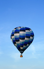 Image showing Blue hot air balloon in the sky