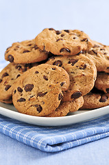 Image showing Chocolate chip cookies