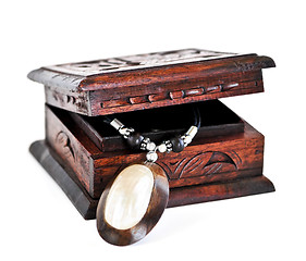 Image showing Wooden jewelry box