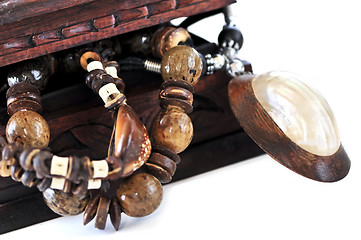 Image showing Wooden jewelry box