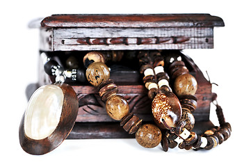 Image showing Wooden jewelry box