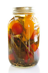 Image showing Jar of pickled vegetables