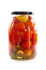 Image showing Jar of pickled vegetables