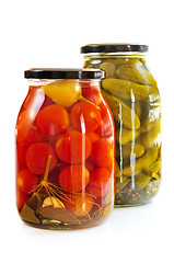 Image showing Jars of pickles