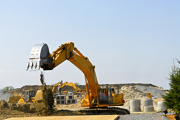 Image showing Construction site machines