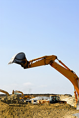 Image showing Construction site machines