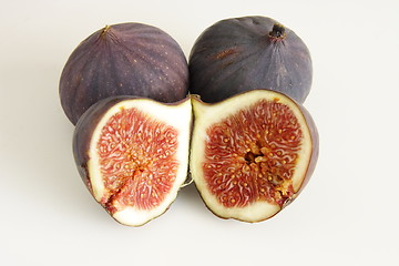 Image showing three fresh figs