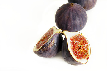 Image showing three fresh figs