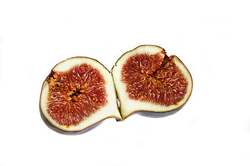 Image showing fresh fig cut in half