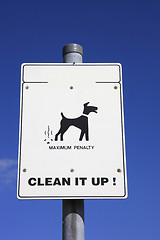 Image showing dog mess sign