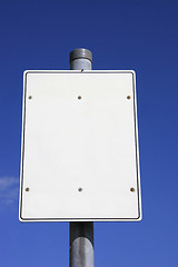 Image showing white signpost