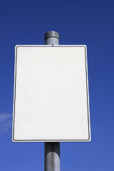 Image showing white signpost