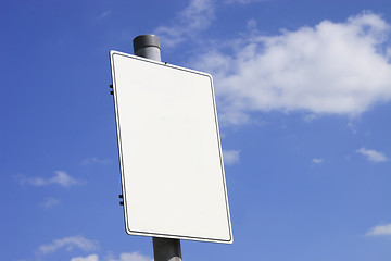 Image showing white signpost