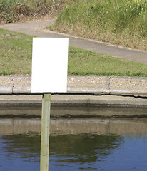 Image showing white signpost