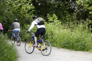 Image showing cyclist on a bike track