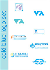 Image showing blue logo set 