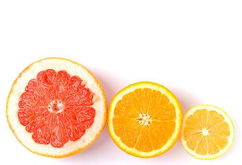 Image showing lemon, orange and grapefruit