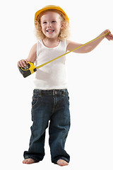 Image showing Little construction worker