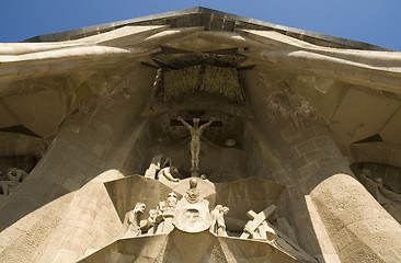 Image showing Details of Sagrada Familia in Barcelona