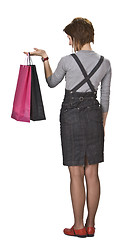 Image showing Woman with shopping bags