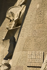 Image showing Details of Sagrada Familia in Barcelona