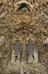 Image showing Details of Sagrada Familia in Barcelona