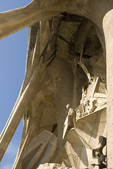 Image showing Details of Sagrada Familia in Barcelona