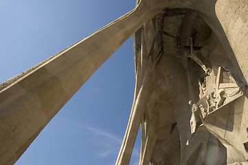 Image showing Details of Sagrada Familia in Barcelona