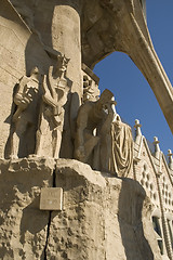 Image showing Details of Sagrada Familia in Barcelona