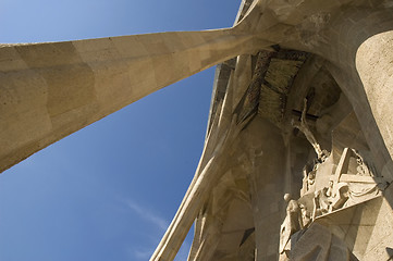 Image showing Details of Sagrada Familia in Barcelona