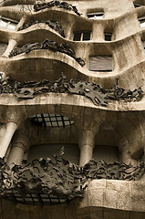 Image showing modernist house by antonio gaudi - la padrera. detail