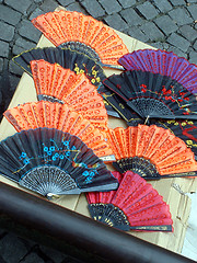Image showing Colourful Fans
