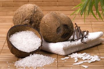 Image showing coconut and vanilla bath