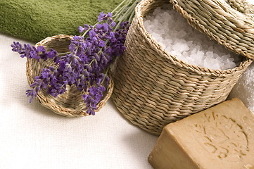 Image showing lavender bath