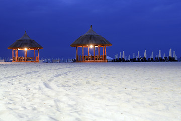 Image showing Restaurant on the beach