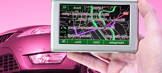 Image showing GPS in a man hand