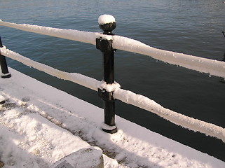 Image showing Snow by the Sea