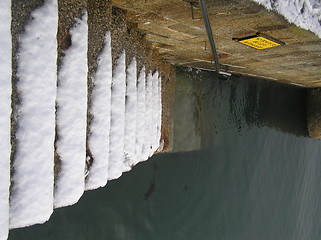 Image showing snow steps to the sea